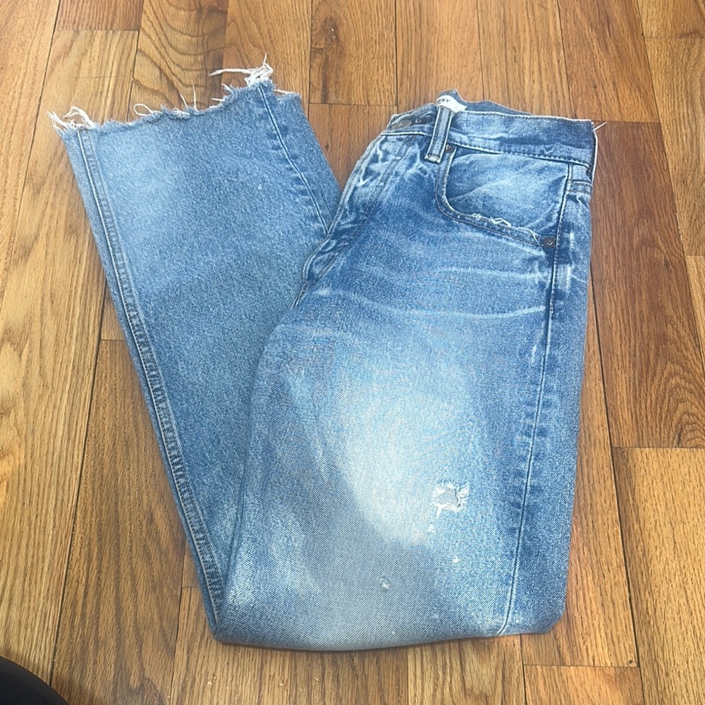 Moussy Light Blue Straight Leg Jeans